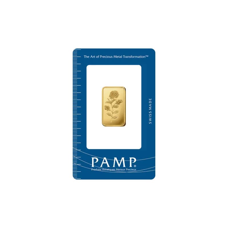 Zlatý slitek 10 g PAMP Růže