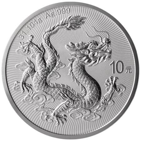 Stříbrná mince 1 Oz China Dragon 2025