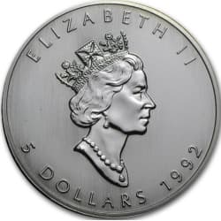 Stříbrná mince 1 Oz Maple Leaf 1992