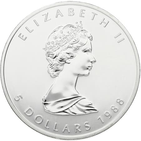 Stříbrná mince 1 Oz Maple Leaf 1988