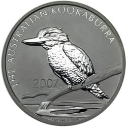Stříbrná mince 1 Oz Kookaburra 2007