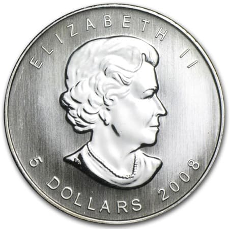 Stříbrná mince 1 Oz Maple Leaf 2008
