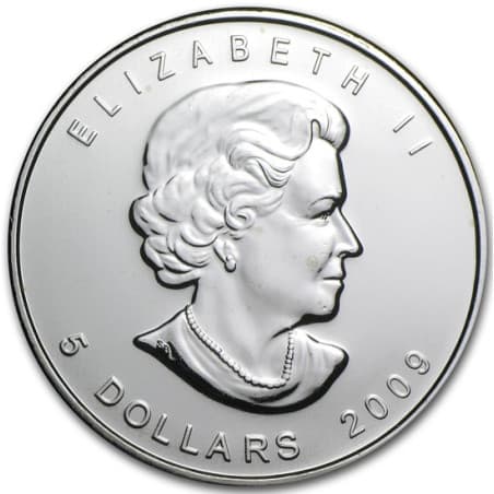 Stříbrná mince 1 Oz Maple Leaf 2009