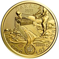 Zlatá mince 1 Oz Maple Leaf 2022 Klondike Gold Rush - poškozený obal
