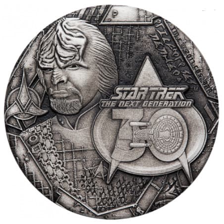 Stříbrná mince 2 Oz Star Trek: The Next Generation 30th Anniversary Worf 2017
