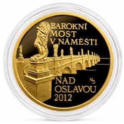 Zlatá mince 1/2 Oz Barokní most v Náměsti nad Oslavou 2012 Proof