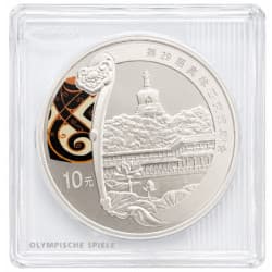 Stříbrná mince 1 Oz Olympijské hry v Pekingu 2008 - Velká bílá pagoda