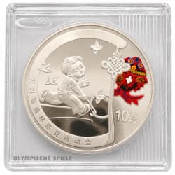 Stříbrná mince 1 Oz Olympijské hry v Pekingu 2008 - Koulení obruče