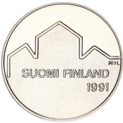 Stříbrná mince 100 Markkaa World Ice Hockey Championships - 1991 Proof