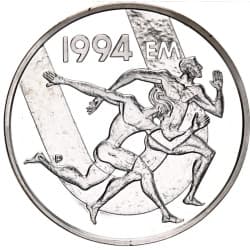 Stříbrná mince 100 Markkaa European Championships in Athletics - 1994 Proof