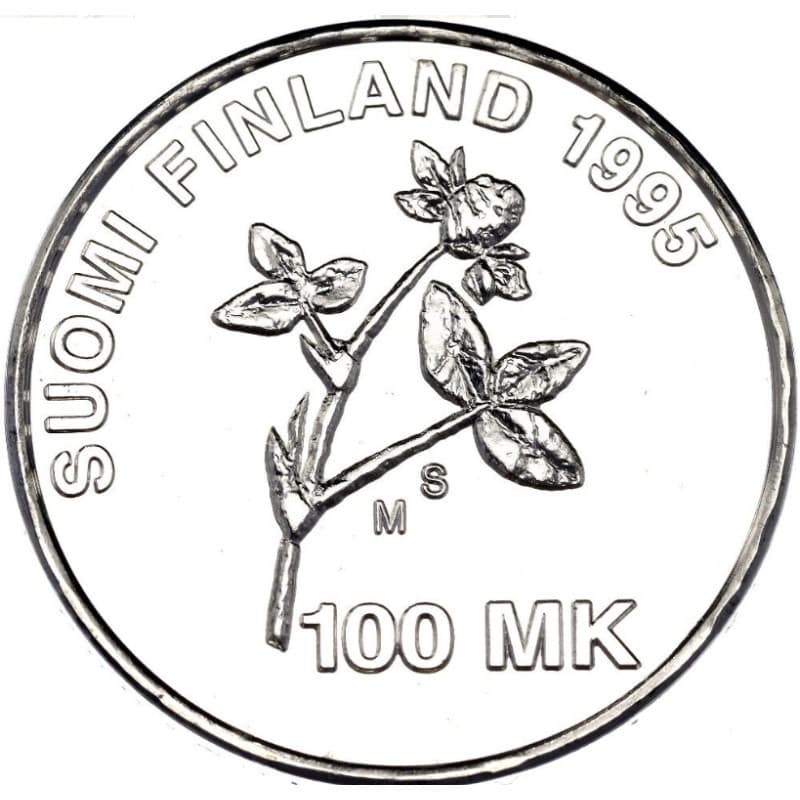 Stříbrná mince 100 Markkaa Artturi Ilmari Virtanen - 1995 Proof