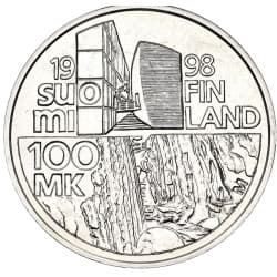 Stříbrná mince 100 Markkaa Suomenlinna Fortress - 1998 Proof
