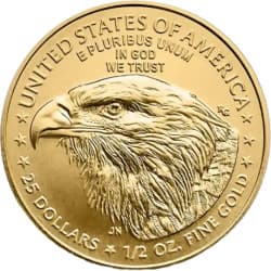 Zlatá mince 1/2 Oz American Eagle 2026