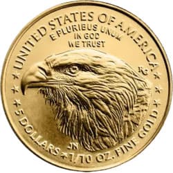 Zlatá mince 1/10 Oz American Eagle různé roky