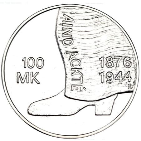 Stříbrná mince 100 Markkaa Aino Ackte - 2001 Proof