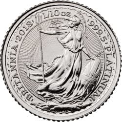 Platinová mince 1/10 Oz Britannia 2018