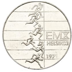 Stříbrná mince 10 Markkaa Athletic Championships - 1971 Proof
