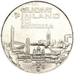 Stříbrná mince 10 Markkaa Athletic Championships - 1971 Proof