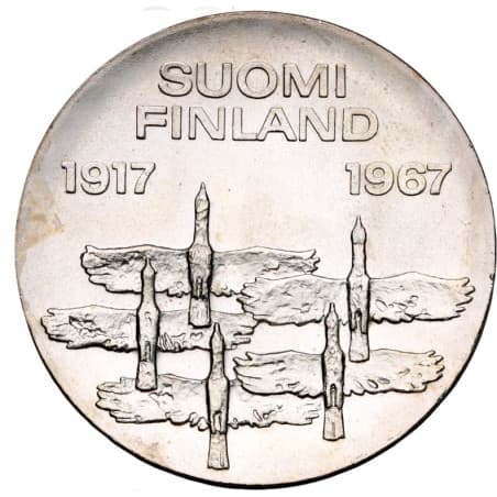 Stříbrná mince 10 Markkaa Independence - 1967 Proof