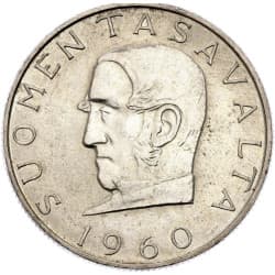 Stříbrná mince 1000 Markkaa Snellman - 1960