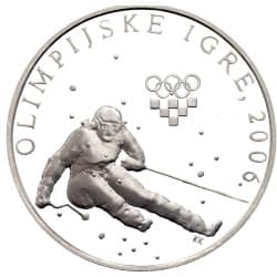 Stříbrná mince 150 Kuna 2006 Winter Olympics - Italy - 2005 Proof