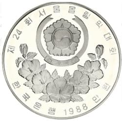 Stříbrná mince 10000 WON XXIV OLYMPIAD SEOUL Cycling - 1988
