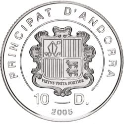 Stříbrná mince 10 Diners XX Winter Olympic Games - 2005 Proof