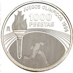 Stříbrná mince 1000 Pesetas - Juan Carlos I 1996 Summer Olympics - 1995 Proof