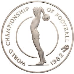 Stříbrná mince 10 Dollars World Cup - 1982 Proof