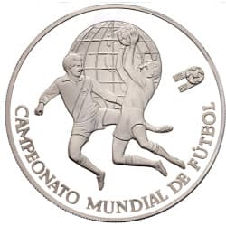 Stříbrná mince 5000 Soles de Oro World Cup - 1982 Proof
