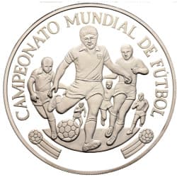 Stříbrná mince 5000 Soles de Oro World championship football - 1982 Proof
