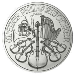 Platinová mince 1/25 Oz Wiener Philharmoniker 2022