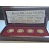 Sada zlatých medailí 4 x 1/10 Oz Karel IV. a jeho manželky 2008 Proof