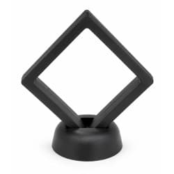 Rámeček na minci 3D box 70 mm černá + kulatý stojánek