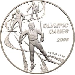 Stříbrná mince 100 Tenge Winter Games 2006 - 2005Proof