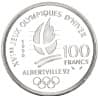 Stříbrná mince 100 Francs Speed Skating - 1989 Proof