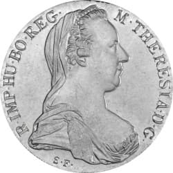 Stříbrný Levantský Tolar 28 g Marie Terezie 1780 Novoražba