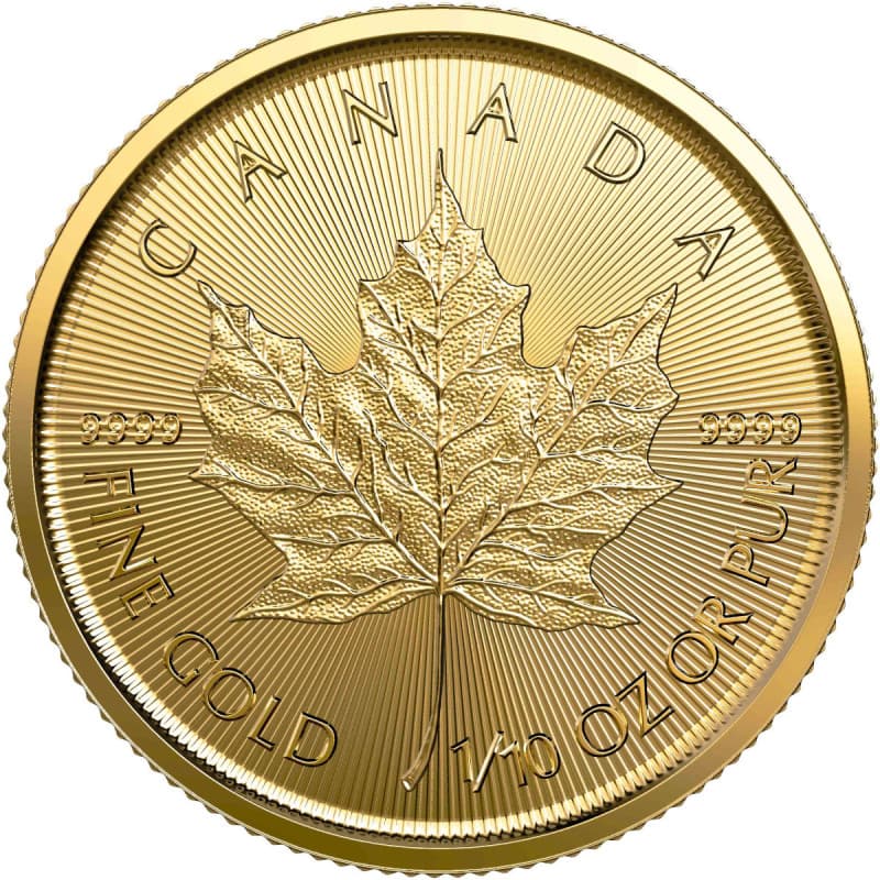 Zlatá mince 1/10 Oz Maple Leaf různé roky