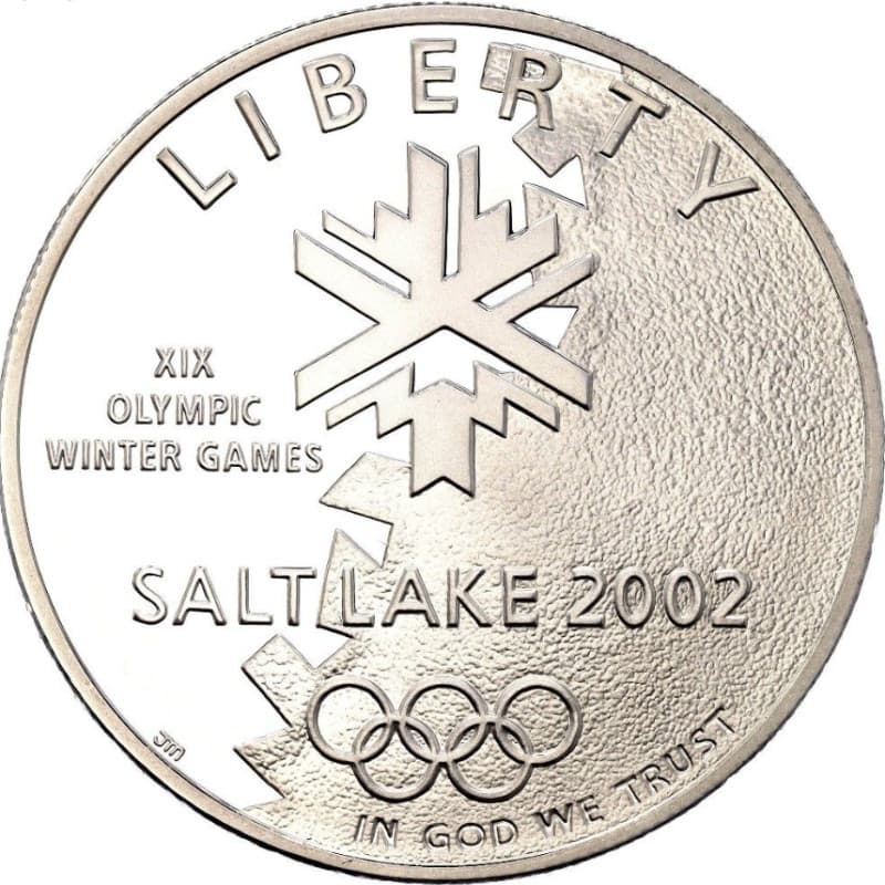 Stříbrná mince 1 Dollar Salt Lake City Olympic Games - 2002