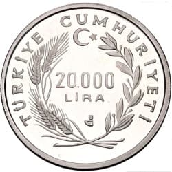 Stříbrná mince 20 000 Lira World Cup Italy 1990 - 1990 Proof