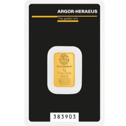 Zlatý slitek 5 g Argor Heraeus