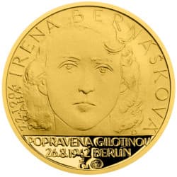 Zlatá mince 1 dukát Národní hrdinové - Irena Bernášková 2021 Proof