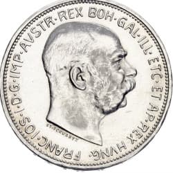Stříbrná mince 2 Crowns / 2 Kronen  Francis Joseph I. 1912