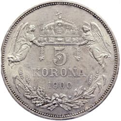 Stříbrná mince 5 Korona FERENCZ JOZSEF I 1908