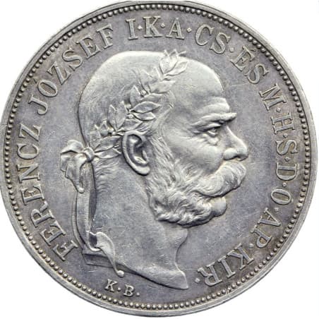 Stříbrná mince 5 Korona FERENCZ JOZSEF I 1908