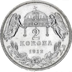 Stříbrná mince 2 Korona FERENCZ JOZSEF I 1912