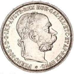 Stříbrná mince 1 Crown1 / 1 Krone  Francis Joseph I. různé roky