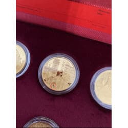 Sada zlatých mincí 10 x 1/2 Oz 5000 Kč Městská památková rezervace ČNB Proof