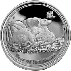 Stříbrná mince 1 Oz Lunar Series II Year of the Mouse 2008