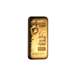 Zlatý slitek 500 g Valcambi litý